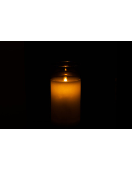 Lampe LED en verre gris moyen brillant