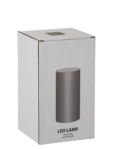 Lampe LED en verre gris moyen brillant