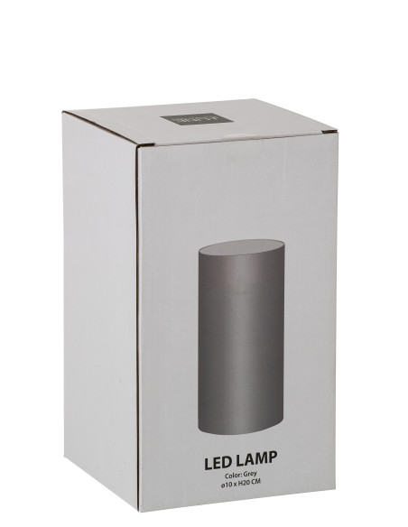 Lampe LED en verre gris moyen brillant