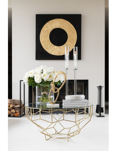 Porte-bougie en verre transparent Moira petitJ-Line