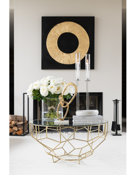 Porte-bougie en verre transparent Moira petitJ-Line