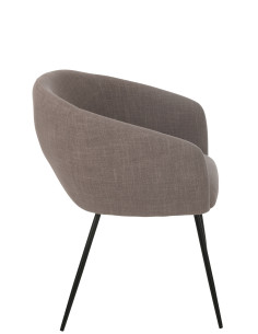 Chaise en acier/mousse taupe. 2