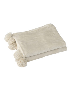 Tissu à carreaux en polyester beige / mentheJ-Line