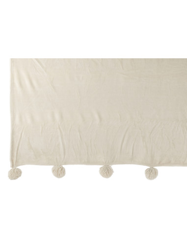 Tissu à carreaux en polyester beige / mentheJ-Line