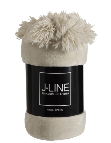 Tissu à carreaux en polyester beige / mentheJ-Line