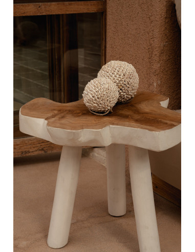 La table d'appoint organique - Naturel Blanc