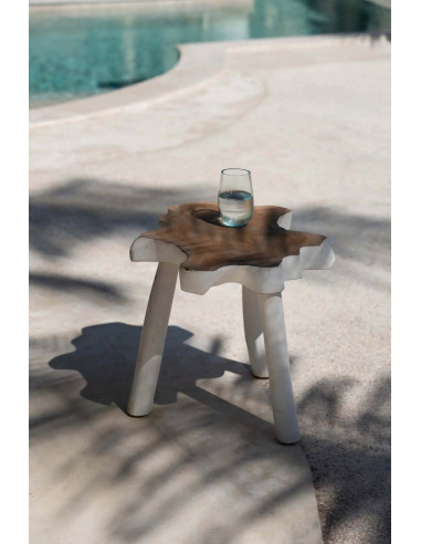 La table d'appoint organique - Naturel Blanc