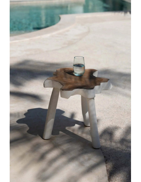 La table d'appoint organique - Naturel Blanc