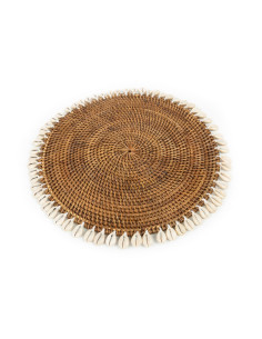 Set de table coquille coloniale - Marron naturel