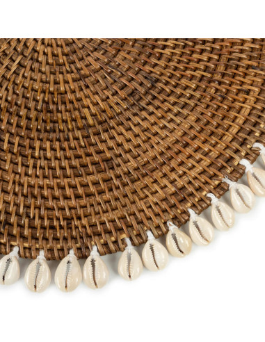 Set de table coquille coloniale - Marron naturel