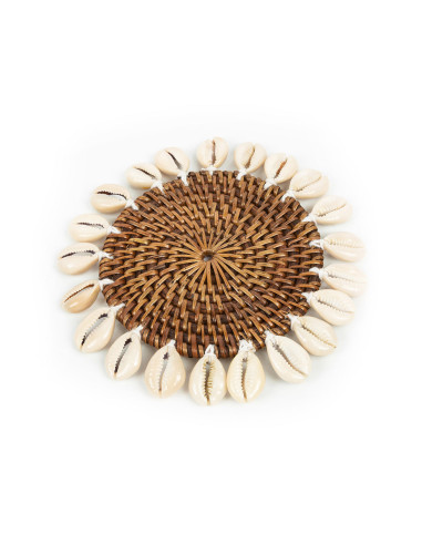 Sous-verre en coquille coloniale - Marron naturel