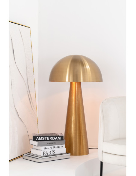 Lampe Champignon Métal Doré Mat Extra LargeJ-Line