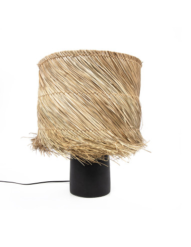 Lampe de table en pandan - Noir naturel