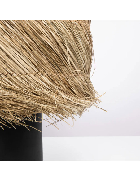 Lampe de table en pandan - Noir naturel
