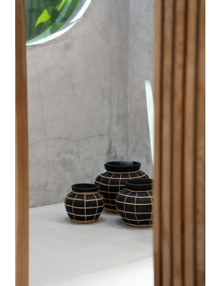 Vase Belly - Noir Naturel - L