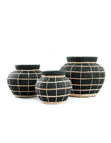 Vase Belly - Noir Naturel - S