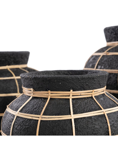 Vase Belly - Noir Naturel - M