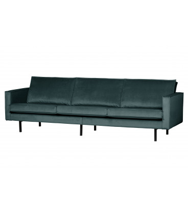 Canapé Rodéo 3 Places XL Velvet Teal Bleu CanardWOOOD by De Eekhoorn