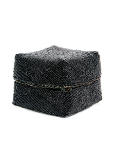 Le panier en perles - Noir - L