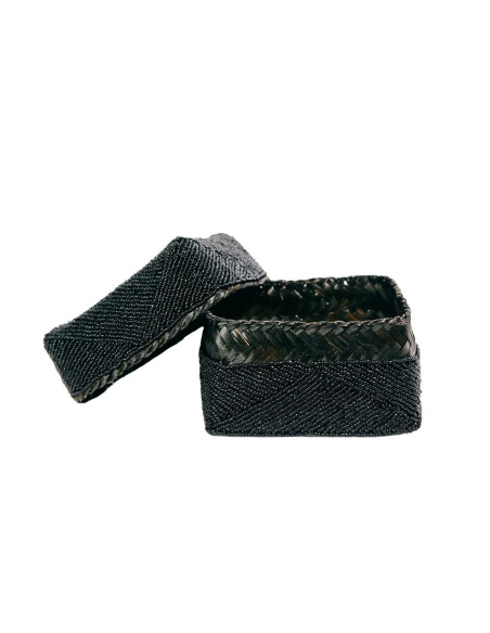 Le panier en perles - Noir - S