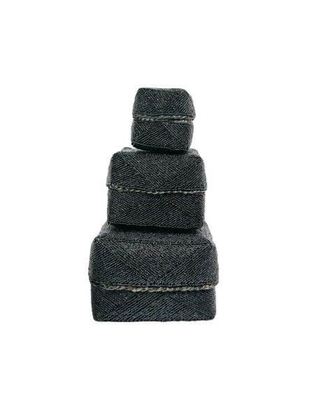 Le panier en perles - Noir - S