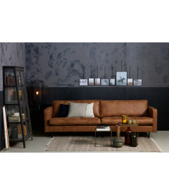 Canapé Rodéo Classic 3 Places XL Cognac Cuir Recyclé Façon MatelasséWOOOD by De Eekhoorn Canapé Rodéo Classic 3 Places XL Cognac Cuir Recyclé Façon MatelasséWOOOD by De Eekhoorn