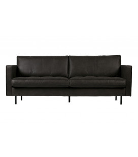 Canapé Rodéo Classic 2.5 Places XL Classic Black Cuir Recyclé Façon Matelassé