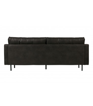 Canapé Rodéo Classic 2.5 Places XL Classic Black Cuir Recyclé Façon MatelasséWOOOD by De Eekhoorn