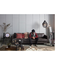 Canapé Rodéo Classic 3 Places XL Black Cuir Recyclé Façon MatelasséWOOOD by De Eekhoorn Canapé Rodéo Classic 3 Places XL Black Cuir Recyclé Façon MatelasséWOOOD by De Eekhoorn