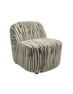 Fauteuil collectionneur zebra taupe opjet