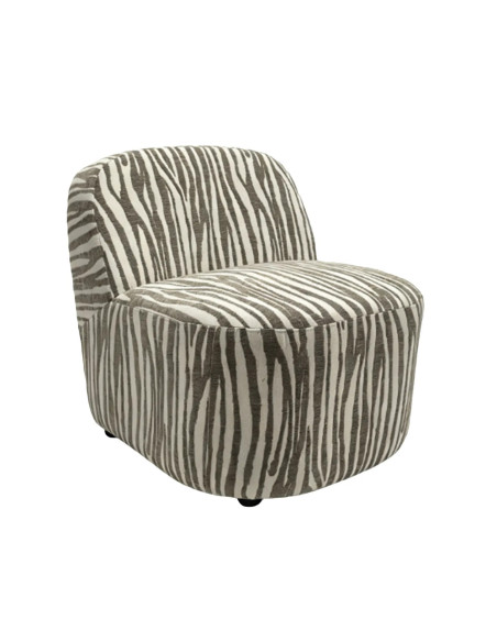 Fauteuil collectionneur zebra taupe opjet