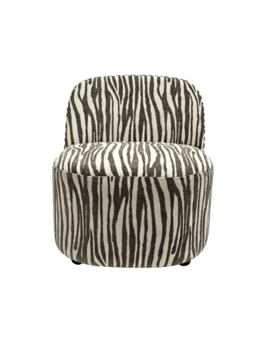 Fauteuil collectionneur zebra taupe opjet