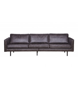 Canapé Rodéo 3 Places XL Black Cuir Recyclé