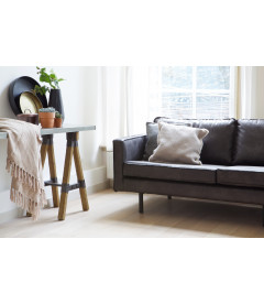 Canapé Rodéo 3 Places XL Black Cuir RecycléWOOOD by De Eekhoorn Canapé Rodéo 3 Places XL Black Cuir RecycléWOOOD by De Eekhoorn