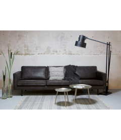 Canapé Rodéo 3 Places XL Black Cuir RecycléWOOOD by De Eekhoorn Canapé Rodéo 3 Places XL Black Cuir RecycléWOOOD by De Eekhoorn