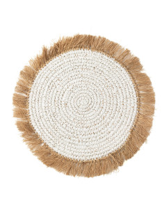Set de table en raphia de jacinthe d'eau - Blanc Naturel