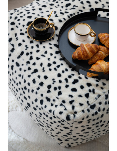 Boîte de 4 tasses et soucoupes en céramique noir/orJ-Line
