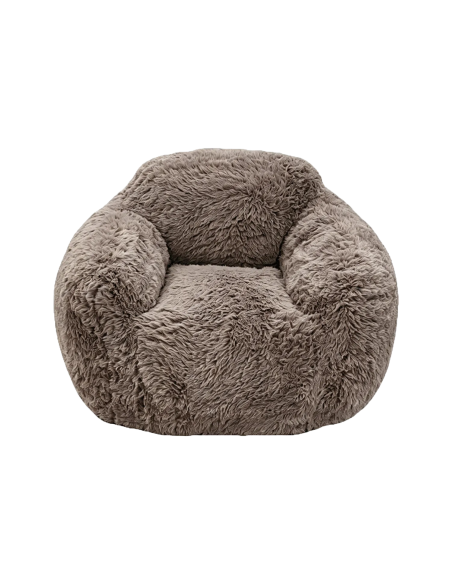 Fauteuil Balou fausse fourrure sable opjet