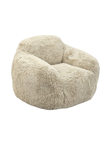 Fauteuil Balou fausse fourrure naturel opjet