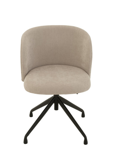 Chaise Tourner/Haut/Bas Textile Beige