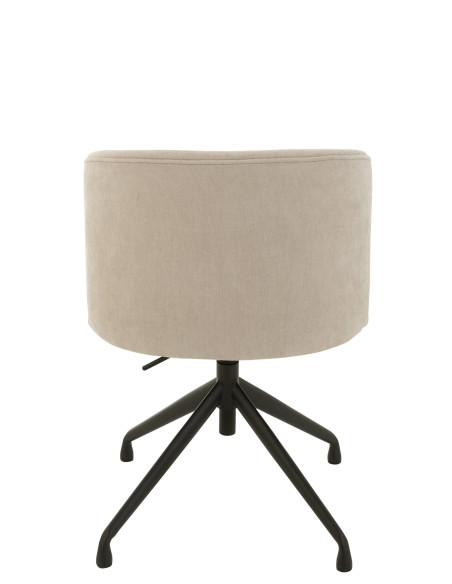 Chaise Tourner/Haut/Bas Textile Beige