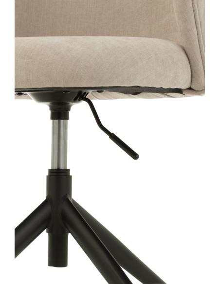 Chaise Tourner/Haut/Bas Textile Beige