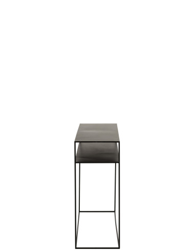 Console Rectangulaire 2 Étagères Métal NoirJ-Line86173