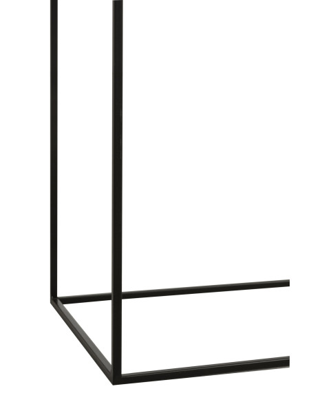 Console Rectangulaire 2 Étagères Métal NoirJ-Line86173