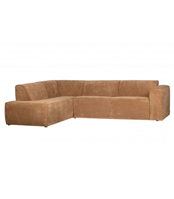 Canape D Angle Gauche Luna Velours Cotele Miel Hogen